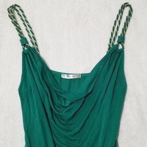 Drape neck top.